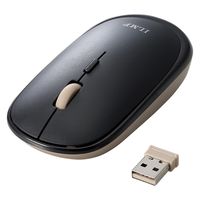 ワイヤレスマウス 静音マウス 無線 2.4GHz 4ボタン 薄型 ILMF ブラック M-TM10DBBK-IL エレコム 1個（直送品）