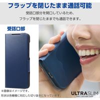 Galaxy A55 5G(SC-53E)/レザーケース/手帳型/UltraSlim/薄型/磁石付き/ネイビー PM-G243PLFUNV