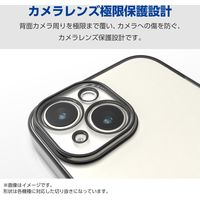 Galaxy A55 5G ケース ソフト 衝撃吸収 メタリックブラック PM-G243UCTMKBK エレコム 1個（直送品）