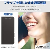 Xperia 10 VI SO-52E ケース レザー 手帳型 超軽量 薄型 ブラック PM-X241PLFUBK エレコム 1個（直送品）
