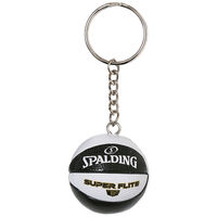 SPALDING(スポルディング) バスケットボール ストラップ キーチェーン スーパーフライト ブラック×ホワイト 11009SF（直送品）