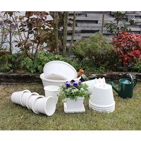 八幡化成 エコポット丸型 4号 ホワイト 237310 1個