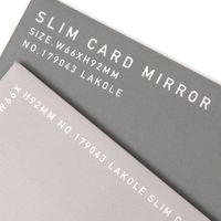スリムカードミラー グレー LAKOLE/ラコレ