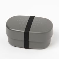 オーバル型2段ランチボックス ダークグレー LAKOLE/ラコレ