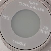 ダイヤル式タイマー&クロック グレー LAKOLE/ラコレ