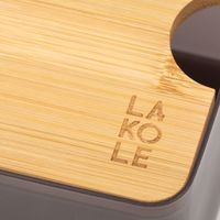 バンブー蓋マルチケース チャコール LAKOLE/ラコレ