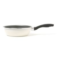 フッ素加工IH炒め鍋（20cm）アイボリー LAKOLE/ラコレ