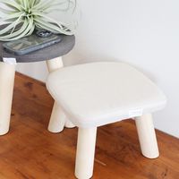 ファブリックスツール2-ショート アイボリー LAKOLE/ラコレ