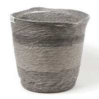 トライカラーバスケット（M） ダークグレー LAKOLE/ラコレ