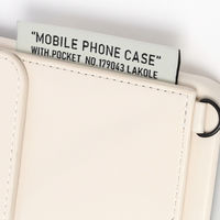 ポケット付きPUレザーiPhoneケース （iPhone13/14） ホワイト LAKOLE/ラコレ