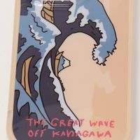 （世界の名作）フレームカラーiPhoneケースiPhone12/12PRO 神奈川沖浪裏 LAKOLE/ラコレ