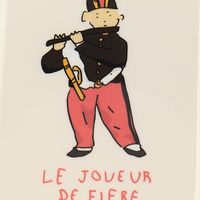 （世界の名作）フレームカラーiPhoneケースiPhone13/14 笛を吹く少年 LAKOLE/ラコレ