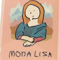 （世界の名作）フレームカラーiPhoneケースiPhone12/12PRO モナリザ LAKOLE/ラコレ