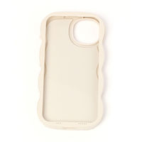 ふわふわウェーブスタンドiPhoneケースiPhone13/14 アイボリー LAKOLE/ラコレ