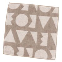 今治産ハンドタオル（タイポグラフィー） グレージュ 1セット（1枚×2） LAKOLE/ラコレ