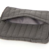 キルティングティッシュポーチ チャコール LAKOLE/ラコレ