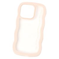 ウェーブデザインiPhoneケースiPhone14Pro ベージュ LAKOLE/ラコレ