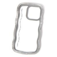 ウェーブデザインiPhoneケースiPhone14Pro ブルー LAKOLE/ラコレ