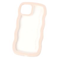 ウェーブデザインiPhoneケースiPhone13/14 ベージュ LAKOLE/ラコレ