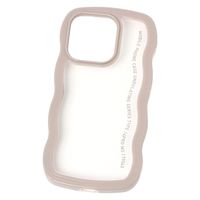 ウェーブデザインiPhoneケースiPhone14Pro グレー LAKOLE/ラコレ