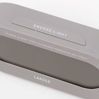 オーバルデジタル時計 グレー LAKOLE/ラコレ