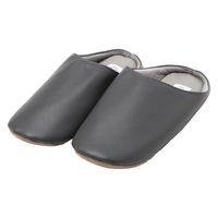 フェイクレザースリッパ ブラック 1セット（2足） LAKOLE/ラコレ