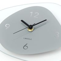アシンメトリーガラス掛け時計 グレー LAKOLE/ラコレ