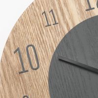 ウッド掛け時計 ブラック LAKOLE/ラコレ