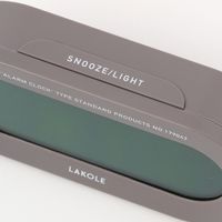 【LAKOLE/ラコレ】 オーバルデジタル時計 チャコール