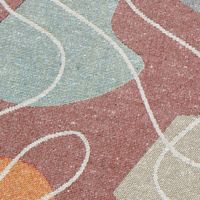 幾何学柄ジャカードタペ レッド LAKOLE/ラコレ