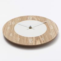 ウッド掛け時計 ホワイト LAKOLE/ラコレ