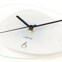 アシンメトリーガラス掛け時計 ホワイト LAKOLE/ラコレ