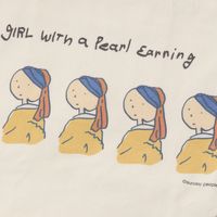 （世界の名作）トートバッグ（L） 真珠の耳飾り LAKOLE/ラコレ