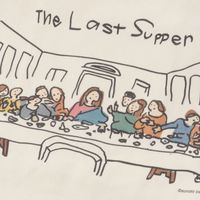 （世界の名作）トートバッグ（L） ラストサパー LAKOLE/ラコレ