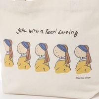 （世界の名作）ランチトートバッグ 真珠の耳飾り LAKOLE/ラコレ