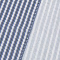 コットンプリントハンカチ（ストライプ） ブルー LAKOLE/ラコレ