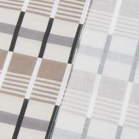 コットンプリントハンカチ（チェック） ベージュ LAKOLE/ラコレ