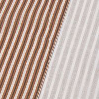 コットンプリントハンカチ（ストライプ） オレンジ 1セット（1枚×2） LAKOLE/ラコレ