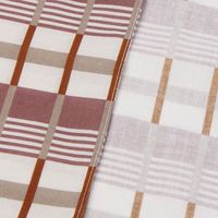 コットンプリントハンカチ（チェック） レッド 1セット（1枚×2） LAKOLE/ラコレ