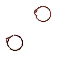 コンテック 爪に優しいリング 平リング内径(mm):15ピンクゴールド AP-43 1セット(20個)（直送品）