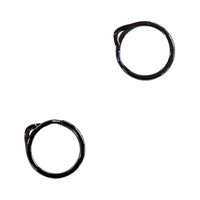 コンテック 爪に優しいリング 平リング内径(mm):15ブラック AP-44 1セット(20個)（直送品）