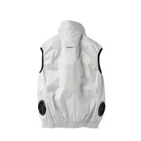 クロダルマ エアセンサー ハーネス対応ベスト シルバー ファンバッテリーセット M 26886-40-M-KS100 1SET（直送品）