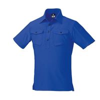 クロダルマ 半袖ポロシャツ ブルー L 26450-10-L 1枚（直送品）
