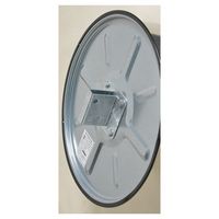 信栄物産 ステンレスカーブミラー大型 黒色 カスタム CS68H-BK 1台（直送品）