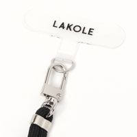 【LAKOLE/ラコレ】 シンプルマルチスマホストラップ ブラック