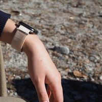 AppleWatchベルト（ゴム）42/44/45/49mm対応 アイボリー LAKOLE/ラコレ