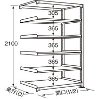 サカエ ラークラック(ホワイト/150kg/高さ2100/連結) RLS-2546R 1台（直送品）
