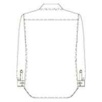 KAZEN マルチボタンダウンシャツ長袖(男女兼用) ブラック KZN105-85 LL 1枚（直送品）