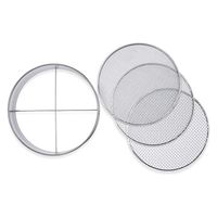 ミネックスメタル ステンレス園芸土フルイ 37cm 3/5/7mm網付 303057 1個