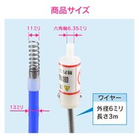 カクダイ パイプクリーナー(インパクトドライバー専用) GA-KK026 1個